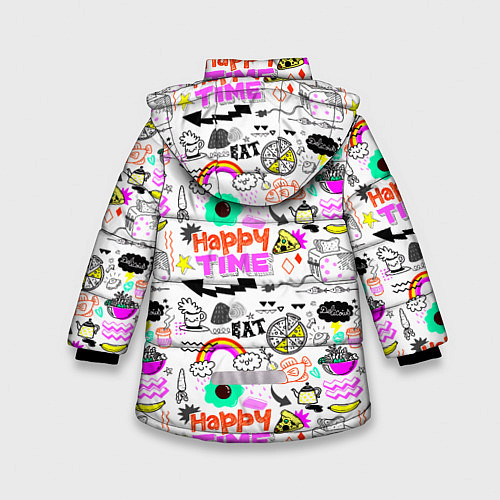 Зимняя куртка для девочки HAPPY TIME / 3D-Черный – фото 2