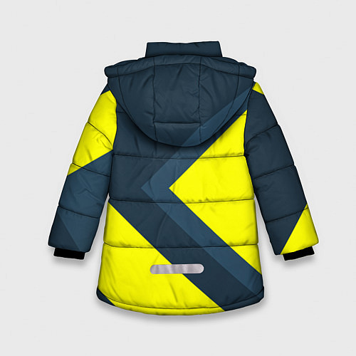 Зимняя куртка для девочки Геометрическая Стрелка / 3D-Черный – фото 2
