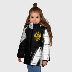Куртка зимняя для девочки Парикмахер из России и Герб Российской Федерации F, цвет: 3D-черный — фото 2
