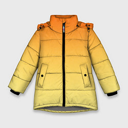 Зимняя куртка для девочки Оранжевый, желтый градиент
