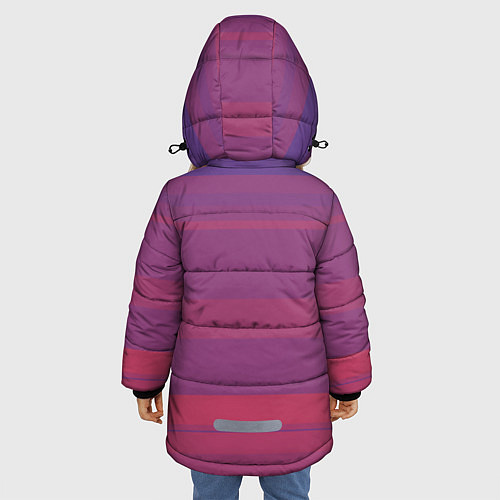 Зимняя куртка для девочки Закатные линии / 3D-Светло-серый – фото 4