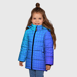 Куртка зимняя для девочки Blue gradient, цвет: 3D-черный — фото 2