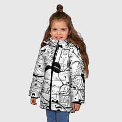 Куртка зимняя для девочки ЯПОНСКИЕ ШТУЧКИ, цвет: 3D-светло-серый — фото 2