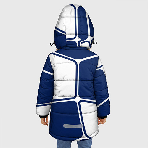 Зимняя куртка для девочки ФК Тоттенхэм абстракция / 3D-Красный – фото 4