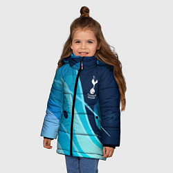 Куртка зимняя для девочки Tottenham hotspur Абстракция, цвет: 3D-черный — фото 2