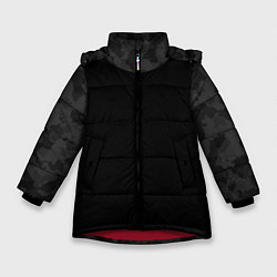 Зимняя куртка для девочки Кроссфит униформа - черный камуфляж