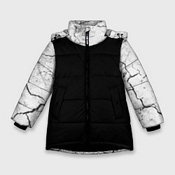 Куртка зимняя для девочки Кроссфит униформа - трещины, цвет: 3D-черный
