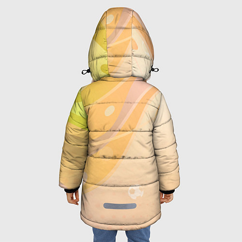 Зимняя куртка для девочки Monaco желтый абстрактный фон / 3D-Красный – фото 4