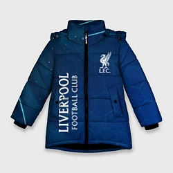 Куртка зимняя для девочки Liverpool Соты Абстракция, цвет: 3D-черный
