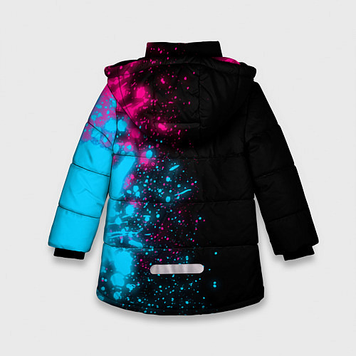 Зимняя куртка для девочки Roma - neon gradient: по-вертикали / 3D-Черный – фото 2
