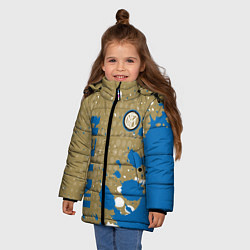 Куртка зимняя для девочки Inter Краска, цвет: 3D-светло-серый — фото 2