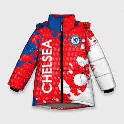 Куртка зимняя для девочки Chelsea Краска, цвет: 3D-светло-серый