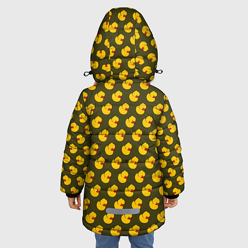 Зимняя куртка для девочки Ути Коричнево-зелёный / 3D-Светло-серый – фото 4
