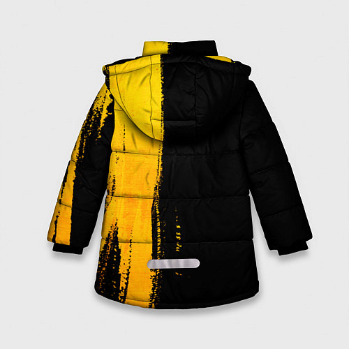 Зимняя куртка для девочки God of War - gold gradient: по-вертикали / 3D-Черный – фото 2