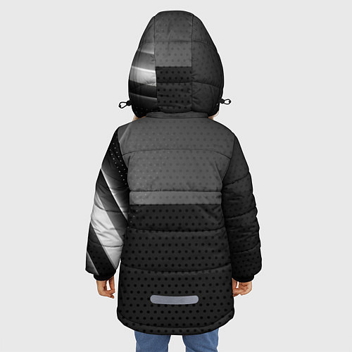 Зимняя куртка для девочки Volvo Абстракция / 3D-Светло-серый – фото 4