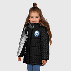 Куртка зимняя для девочки Volkswagen карбон, цвет: 3D-красный — фото 2
