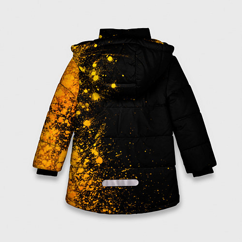 Зимняя куртка для девочки Lazio - gold gradient: по-вертикали / 3D-Черный – фото 2