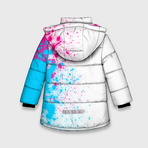 Зимняя куртка для девочки Lazio neon gradient style: по-вертикали / 3D-Черный – фото 2