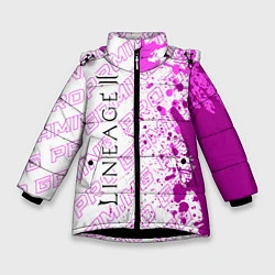 Куртка зимняя для девочки Lineage 2 pro gaming: по-вертикали, цвет: 3D-черный