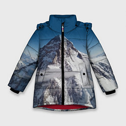 Куртка зимняя для девочки Каракорум, К2, Чогори, 8614 м - вторая по высоте, цвет: 3D-красный
