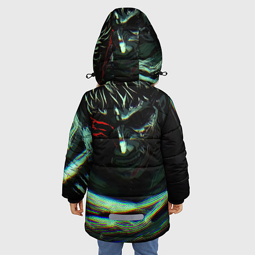 Зимняя куртка для девочки Берсерк Гатс В Плаще / 3D-Красный – фото 4