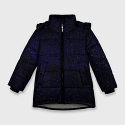 Куртка зимняя для девочки Молчаливые космические дали, цвет: 3D-светло-серый