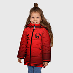 Куртка зимняя для девочки Хонда - спорт, цвет: 3D-светло-серый — фото 2