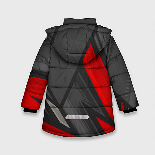 Зимняя куртка для девочки Subaru sports racing / 3D-Черный – фото 2