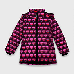 Куртка зимняя для девочки Poppy Playtime - Kissy Missy Pattern - Huggy Wuggy, цвет: 3D-черный