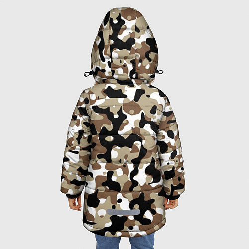 Зимняя куртка для девочки Камуфляж Open Terrain / 3D-Светло-серый – фото 4