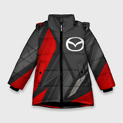 Куртка зимняя для девочки Mazda sports racing, цвет: 3D-черный