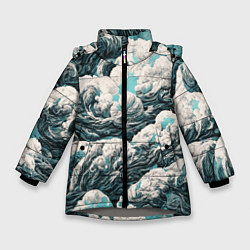 Зимняя куртка для девочки Облачные узоры