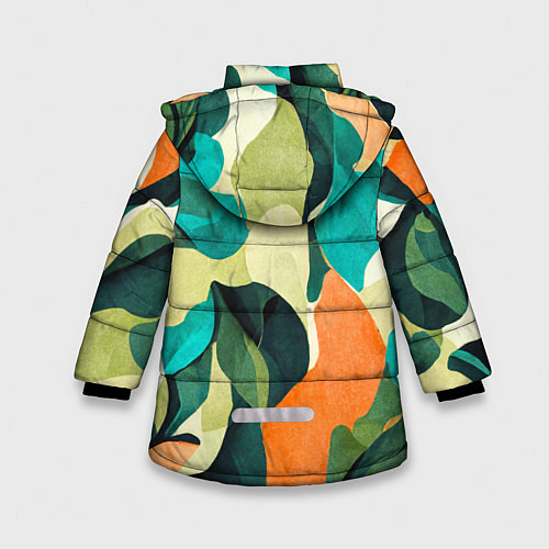 Зимняя куртка для девочки Multicoloured camouflage / 3D-Черный – фото 2