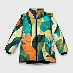 Куртка зимняя для девочки Multicoloured camouflage, цвет: 3D-черный