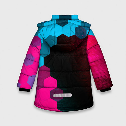 Зимняя куртка для девочки Dota - neon gradient: по-вертикали / 3D-Черный – фото 2