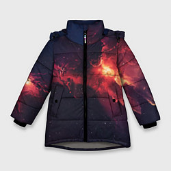 Зимняя куртка для девочки Космическое пламя