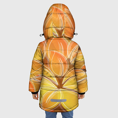 Зимняя куртка для девочки Волшебные лепестки / 3D-Красный – фото 4