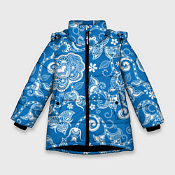 Зимняя куртка для девочки Голубое кружево