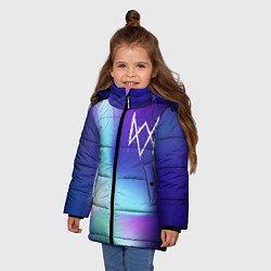 Куртка зимняя для девочки Watch Dogs northern cold, цвет: 3D-черный — фото 2
