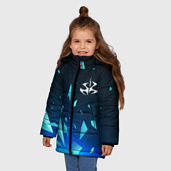 Куртка зимняя для девочки Hitman взрыв частиц, цвет: 3D-черный — фото 2