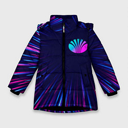 Зимняя куртка для девочки Daewoo neon speed lines