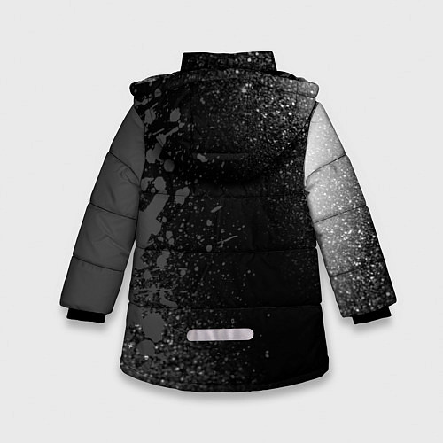 Зимняя куртка для девочки Tokyo Revengers glitch на темном фоне: по-вертикал / 3D-Черный – фото 2