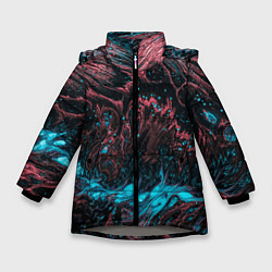 Зимняя куртка для девочки Красочные растекания