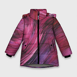 Куртка зимняя для девочки Текстура буря красок, цвет: 3D-светло-серый