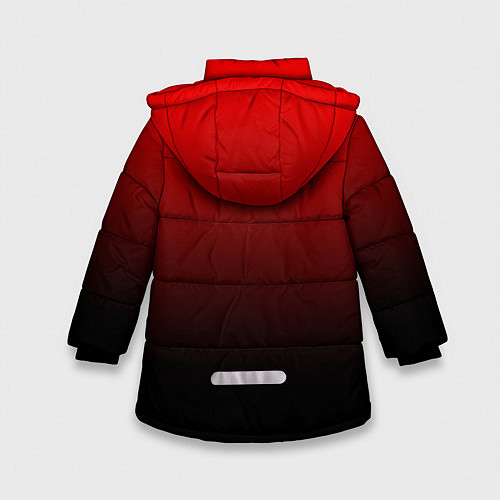 Зимняя куртка для девочки Roblox светящийся логотип / 3D-Красный – фото 2