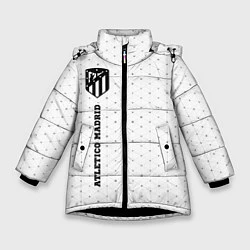Куртка зимняя для девочки Atletico Madrid sport на светлом фоне: по-вертикал, цвет: 3D-черный