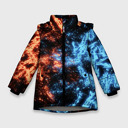 Куртка зимняя для девочки Fire and Water Огонь и вода, цвет: 3D-светло-серый