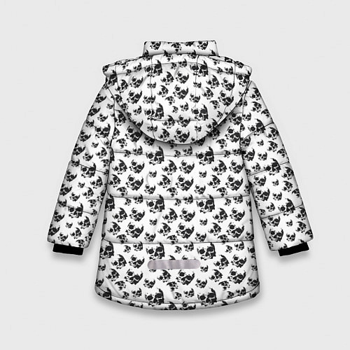 Зимняя куртка для девочки Череп без челюсти / 3D-Черный – фото 2