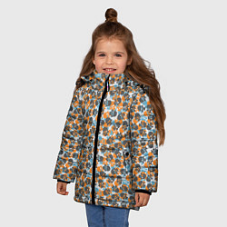 Куртка зимняя для девочки Череп с ушами, цвет: 3D-черный — фото 2