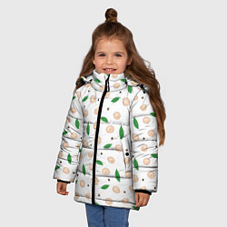Куртка зимняя для девочки Пельмени с лавровым листом и перцем, цвет: 3D-черный — фото 2